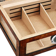 Scatola di Sigari Humidor di Sigari Scatola di Sigari di Grande capacità Scatola di Sigari Sigillata Lucernario Trasparente Scatola di Sigari Verniciata Scatola di Sigari di Grande capacità