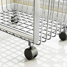 Quattro Ruote portatile strumento di archiviazione Carrello Carrello for ripiani ， Scaffali da cucina Armadietti in acciaio inossidabile di grande capacità Soggiorno Negozio di frutta Cestino for frut