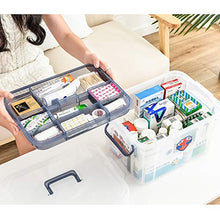 MYHZH First Aid Kit Box, Famiglia di Emergenza del Governo Organizer con Vassoio Staccabile & Maniglia Portatile per Home Campeggio Trekking Viaggi