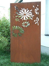 Zen Man 031648-7 - Paravento in metallo ruggine per giardino, decorazione da giardino, in acciaio INOX, altezza 180 x 75 cm