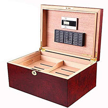 FxsD Cigar Box, Cedar Fodera, Grande capacità a Due Zone 4 Cedar Cigar Humidor con igrometro e umidificatore ## (Color : A)