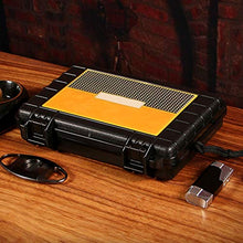 Jia He Scatola di sigari Cigar Box, Cigar Humidor Portatile Cigar Box PC Materiale Cigar Box Nero può Contenere 5 (Size : 22.8x14.5x4.3cm)