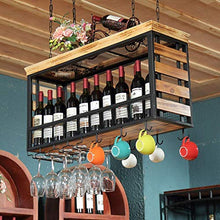 FWZJ Wine Lovers/Ceiling Mounted Hanging Wine Rack/Wine Glass Rack/Wine Bottle Holder/Bar Floating Shelf/Ceiling Decoration Shelf for Bars,Restaurants,Kitchens/Stemware Rack (Size