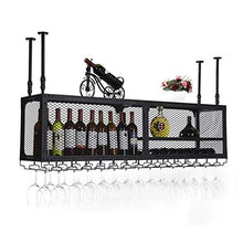 Rastrelliere per calici Portabottiglie per vino da appendere a parete in metallo Portabottiglie per vino Portabottiglie per vino a soffitto Altezza regolabile Mensola a muro Portaoggetti Porta calici per calici (Dimensioni: 80 * 35cm)