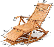 Sedia a Sdraio Beach Yard Piscina Pieghevole Pieghevole Reclinabile Chaise Chaise Bamboo Lounge Chair Interno Outdoor Rocking Relax Chair