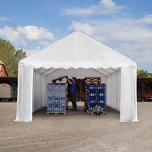 TOOLPORT Tendone deposito 4x6 m Stabile tendone Industriale con telone in PVC di ca. 500 g/m² Verde Scuro tendone agricolo Copertura con Fondo perimetrale e Rinforzi al Tetto