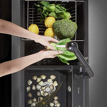 YUESFZ Lavabi Cucina Sala da Pranzo Grande capacità Lavello in Pietra di Quarzo Lavabo Bagno Quadrato Nero Lavatesta A Doppia Vasca con Frutta E Verdura (Color : Black, Size : 76 * 45cm)