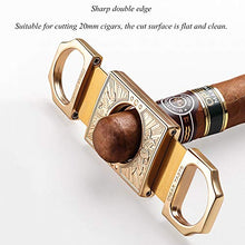 AUEDC Acciaio Inossidabile Cigar Cutter, Portatile Colorful Krupp Stainless Doppia Lama, Sigaro ghigliottina Gift Box Precise Perfect Cut miglior Regalo per familiari e Amici,d'oro