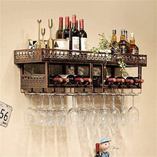 Classico Decorazione della Parete Applicazione Parete Wine Rack Metallo, Vetro Europeo Iron & Wine Rack Hanging & mensola del Supporto for la Cucina/Bar/Ristorante Calici Rack (Dimensioni: 100 30