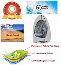 YCHK Copertura per Sedia a Dondolo, Impermeabile, Antipolvere, per Patio, Patio, Sedia a Dondolo D'uovo, Sedia Galleggiante (Grey)