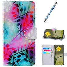 Pelle Portafoglio Cover Compatible with MOTO G7 Custodia Flip Libretto Animale Case Rami,URFEDA PU Cuoio Chiusura Magnetica Case Cover Stile Vani di Carte Coper tura Custodia per MOTO G7 Plus