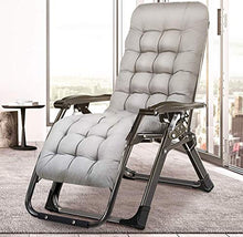 SHUAIIJUAN Sedia per il tempo libero domestico Outdoor Garden Lettino Sedia pieghevole Zero Gravity Sdraio Adagiarsi Patio Lounge Recliners con cuscino Decking, vacanze, spiaggia Max.150kg - Grigio
