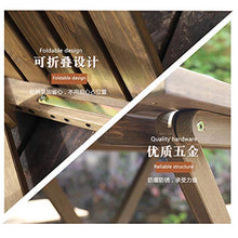 Chair QL Sedia Pieghevole Semplice in Legno Massello, Sedia da Giardino per caffè All'aperto al Latte, Sedia da Giardino per Balcone All'aperto in Legno Massello per Uso Domestico