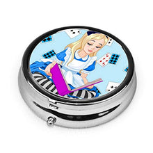 Alice nel paese delle meraviglie Party Games - Scatola porta pillole portatile con tre scomparti