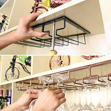 zxcvb Portabicchieri da Vino, Porta Calici da Appendere sotto L'armadio, Sistema di Asciugatura Ad Aria Portabottiglie Portabottiglie per Bar Cucina (1 Porta)