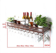 FAFZ Porta Bicchiere di Vetro Industriale Appeso portabicchieri in Vetro Porta Bicchiere di Vino Creativo Appeso Ristorante Cornice in Ferro Appeso Vino Nero/Bronzo