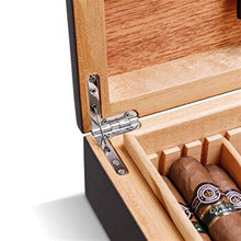 YAeele. Cigar Box, Naturale Legno di Cedro Piano di Vernice costante di Temperatura e umidità Cigar Box, Multi-Zone Bagagli Cigar Humidor Good Mood, Good Life (Colore: Naturale)