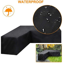 HTLLT Copertura Impermeabile per Mobili da Giardino A Forma di L Divano Set di Mobili in Rattan Protezione per Esterni Giardino Patio