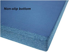 jHuanic - Cuscino per panca da giardino, per esterni, per interni, divano e divano, con cerniera, colore: Blu scuro, 100 x 50 x 5 cm