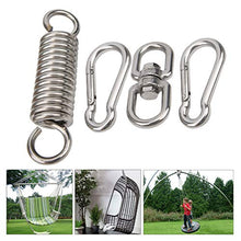 Jeanoko Rotazione Loop Swing Chair Spring Pratical Firm Hammock Spring Hanging Chair Kit Acciaio per Amache