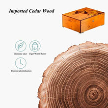 Adesign Handmade Cigar Humidor for 35 Conti, Cigar Box Set con igrometro e umidificatore, Portatile Classico Legno di Cedro Cigar Humidor