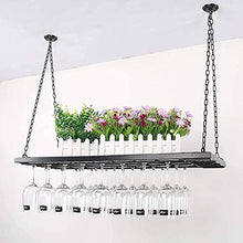 FYHH-JZHY Portabottiglie Portabottiglie in Ferro Battuto Paese Americano Portabicchieri da Vino Creativo Portabicchieri da Appendere A Soffitto Portabottiglie (Dimensioni: 60 * 31Cm), 60 * 31Cm