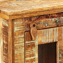 Tidyard Armadietto a Muro in Legno Massello di Recupero e Vetro 44 x 21 x 72 cm