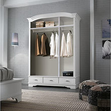 Estea Mobili - ARMADIO 3 ANTE 3 CASSETTI X CAMERA LEGNO MASSELLO COUNTRY MODERNO LACCATO BIANCO - 111096982397 - come foto