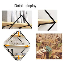 RCLD Una partizione Multipla Purchaseshlr-Mensola Livello Geometrica Diamante Display Stand Deco Domestico Delicato Struttura di Superficie Naturale Dimensioni Diagramma di Legno Solido di Ferro