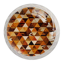 Retro Holzdreieck 4 PCS Pomelli per Porta, Pomolo per Mobile, Pomelli per Mobili con Viti, Maniglia per Armadietto, Pomelli per Porta, Pomelli per Cassetti per Porta, Armadio, Cassetto e Credenza