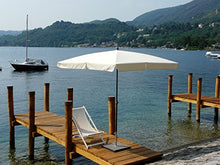 Maffei Art 115Q ombrellone Quadrato cm 200x200, Tessuto Poliestere. Made in Italy. Colore Ecru