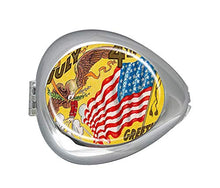Astuccio per pillole con aquila calva e bandiera americana 4 luglio USA Lndependence Day Caso ovale per medicinali