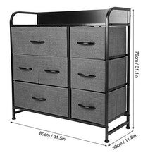 HYM Organizzatore del Comodino del Cabinet dell'unità di Archiviazione del Tessuto con Mobili da 7 Cassetti per Camera da Letto