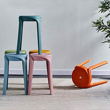 MKXF Plastic Sgabello Domestica Addensare Stile Nordico Sgabello Rotondo Sgabello Bagno Sgabello Scarpe Modifica Sgabello Antiscivolo Dining Chair Attesa,F