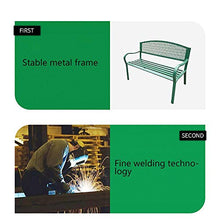 panchina per il tempo libero in metallo per uso domestico, panchina per parco all'aperto con schienale cavo con struttura in ghisa, panchina decorativa per terrazza con portico per mobili da esterno