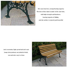 Panchina da giardino per esterni, sedia da cortile, poltrona da giardino, 2-3 posti, panca in legno di plastica, sedia da portico resistente agli agenti atmosferici, sedile con struttura in ghisa pe
