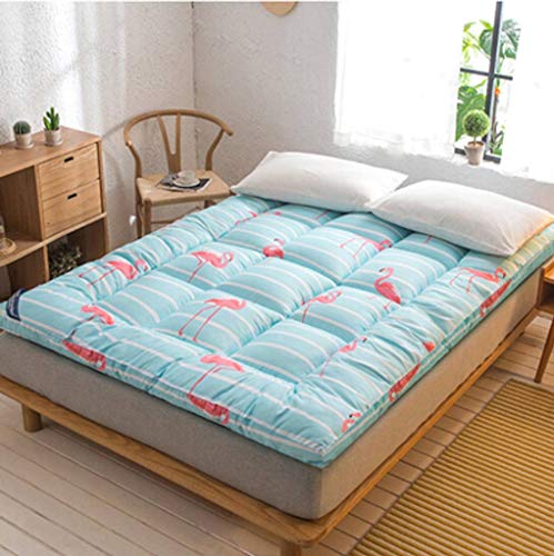 Bove Tradizionale Japanese Pavimento Materasso Futon, Addensare Arrotolare Materasso Pieghevole Traspirante Ultra Soft Materasso Letto Dormitorio Studentesco Topper-F-180x200cm(71x79inch)