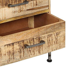 FAMIROSA Cassettiera 45x35x106 cm in Legno Massello di Mango