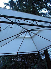 Top Telo di Copertura per Gazebo Ricambio 3x3mt Ecrù con Airvent aggancio spigoli Solo Telo