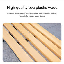 Panca da giardino per esterni poltrona da terrazza, sedile in doghe di legno di plastica resistente alle intemperie telaio in alluminio-ferro antiruggine, panchina da giardino per terrazza