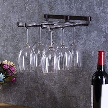 AleXanDer1 Porta calici Staffa Metallica Doppia Fila Vino Mobilia Parete Cremagliera Appeso sotto Il Mobile Bar Pensile Alta Gamba Mensola della Cucina Cremagliera Vetro Vino Gancio (Color : 1)