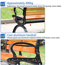 QHW Panchina del Parco, panchina in Legno massello per Il Tempo Libero per 2-3 Persone, Sedia da Giardino con Schienale, Resistente alle intemperie, Portata 300 kg (120/150 cm)