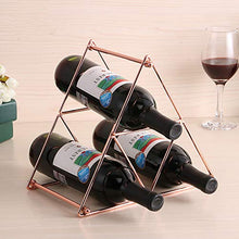 Buy and buy at Brandon Creative Home Decoration Ornaments Wrought Iron Wine Rack Pyramid Wine Rack Wine Display Rack RemovableRose GoldTrumpet