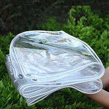Teloni Impermeabili Trasparenti con Asola,0.35mm Telone Antipioggia Trasparente Impermeabile,Antistrappo Copriruota Tenda Pergola con Occhiellato,per Camera Sole/Finestra (1.1x3.9m/3.6x12.8ft)