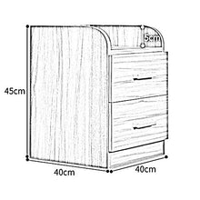 Comodino gabinetto Wenge Mobili Camera cassettiera Bagagli Shelf (Colore: Nero)