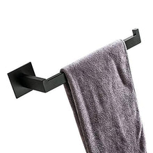 Melairy Portasciugamani da Parete Portasalviette Senza Foratura Acciaio Inox Autoadesivo Nero Bagno da Porta Asciugamano Accessori Per Il Bagno
