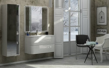 Bagno Italia Mobile arredo bagno 80 cm 2 cassetti lavabo mineralmarmo bianco rovere soft arredi I