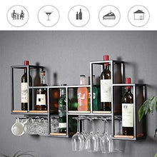 Floating Shelves Portabicchieri per Vino da Appendere a Parete, Facile Installazione Scaffali per Espositori da Bar Creativi, per Cucina, Sala da Pranzo, Cantina