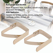 Wifehelper Clip da Tavolo in Acciaio Inox Tovaglia Clip di Copertura Antiscivolo Supporto Tovaglia Morsetto per Feste a Casa Buffet 5 * 4 cm 4 Pezzi