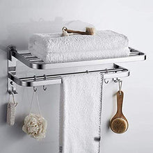 HYJMJJ Great Coat Ganci, Bagno mensola in Acciaio Inox Telaio Pieghevole Mobile portasciugamani Parete Mensola da toeletta Shelf Posizionamento Cosmetic Finiture Profilo Tieni la Grande Vita.